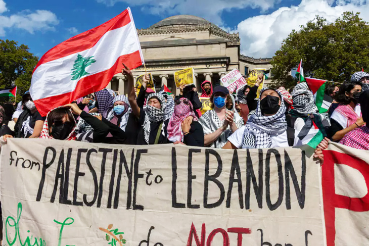 Serious harm to Israeli researchers. A demonstration against Israel at Columbia University.