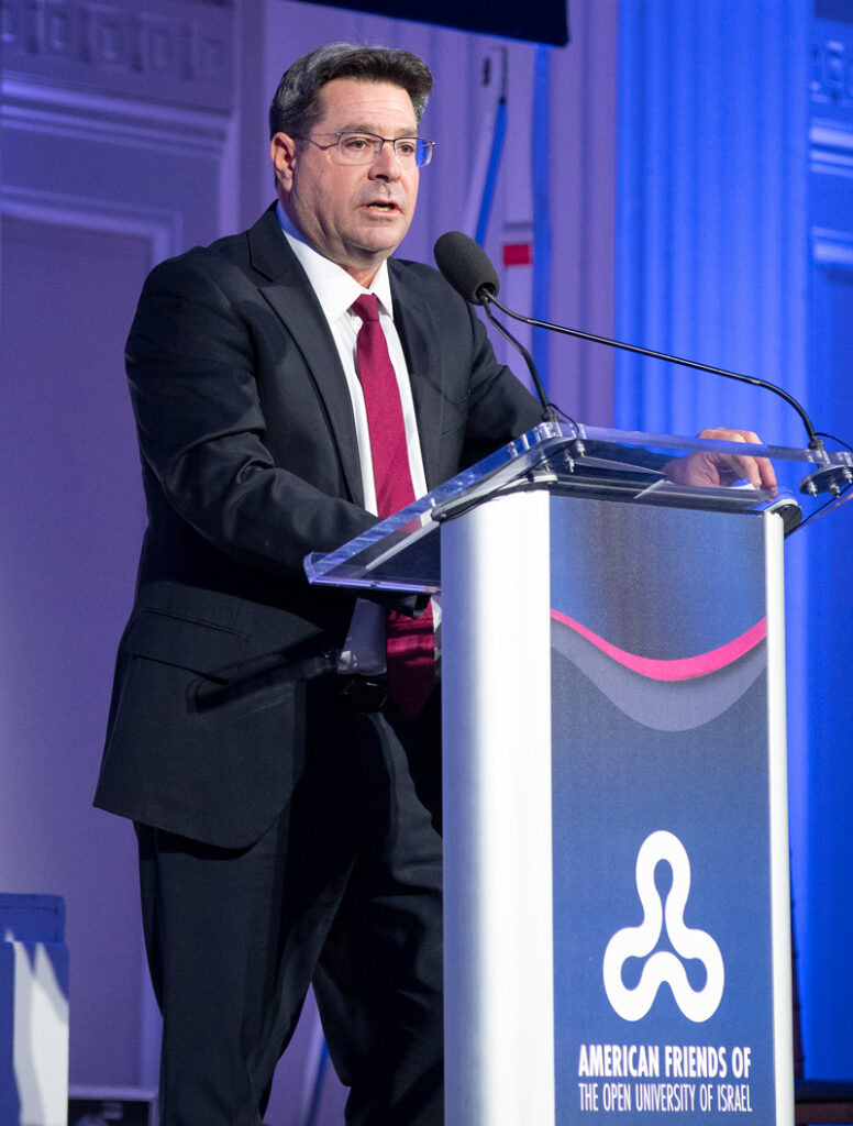 Israel’s Consul General in New York Ofir Akunis, himself an OUI graduate, reflected on his time at the University, saying he is “proud to be counted among the University’s alumni and deeply grateful for the fascinating and challenging years” it gave him. Credit: The Open University, by Melanie Einzig.