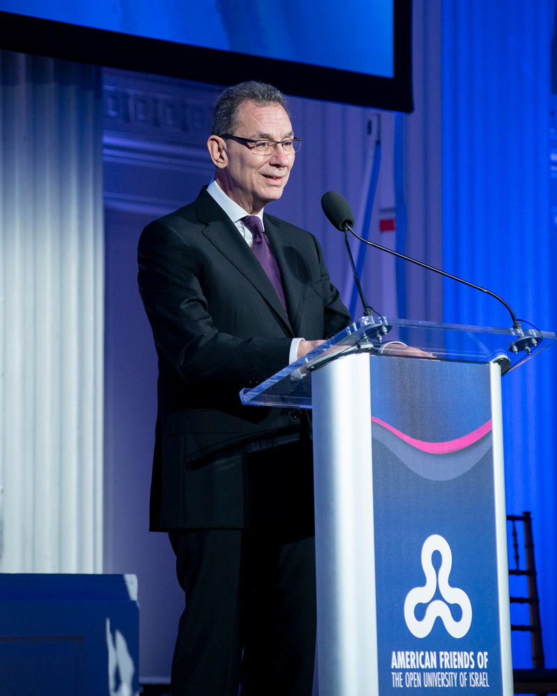 Drawing on the Jewish imperative of tikkun olam, Dr. Bourla spoke about the shared responsibility to heal, uplift, and strengthen the world — a mission in which “we cannot succeed by working alone — and we cannot do it in a single generation.” He highlighted the Open University’s embodying this ethos since its founding, expanding opportunity and unlocking human potential at scale.” Credit: The Open University, by Melanie Einzig